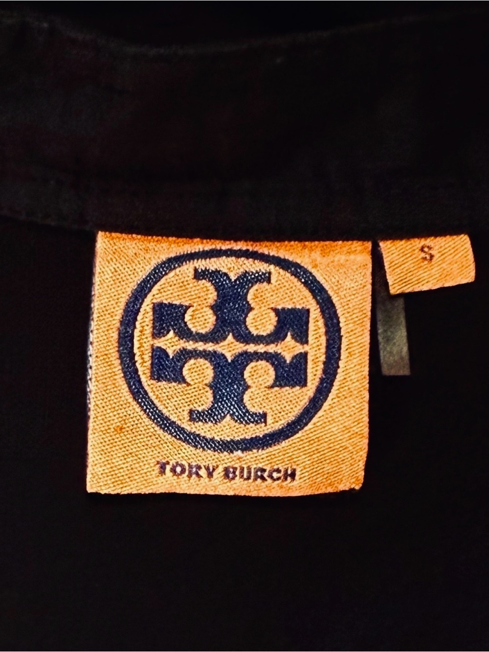 Tory Burch midi black dress w logo gold buttons. Long sleeve, Quiet Luxury. S - Picture 4 of 6